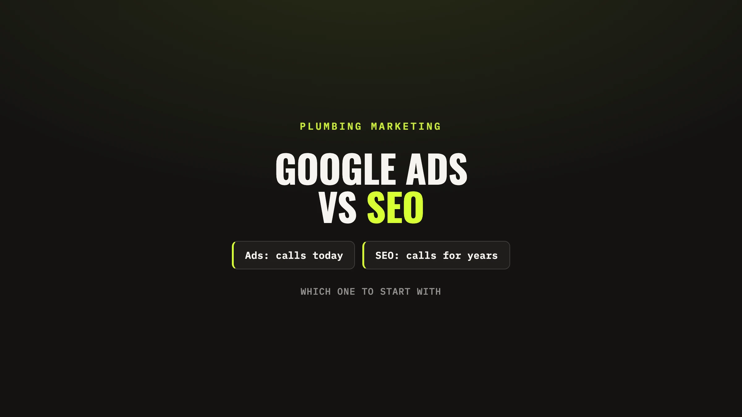 Google Ads vs SEO for Plumbers (2026)