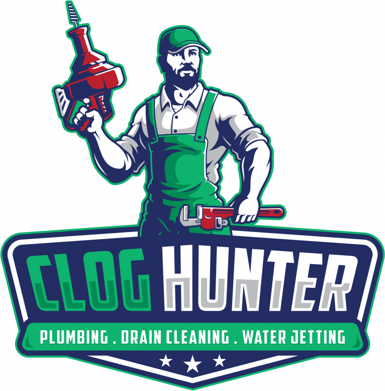 Clog Hunter plumbing brand identity and logo